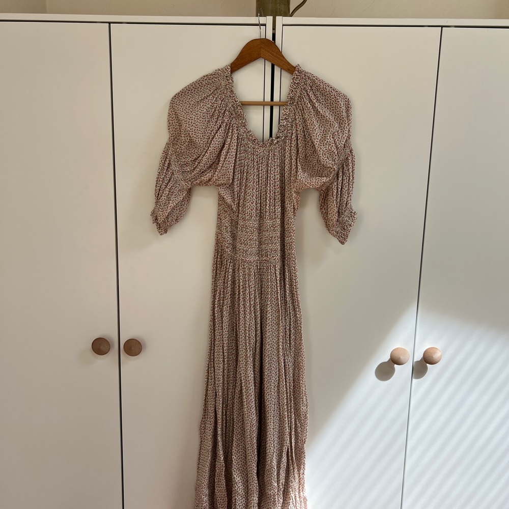 Doên Ischia Dress in Floral Print Cream Berry Bisou Size M - Picture 11 of 11